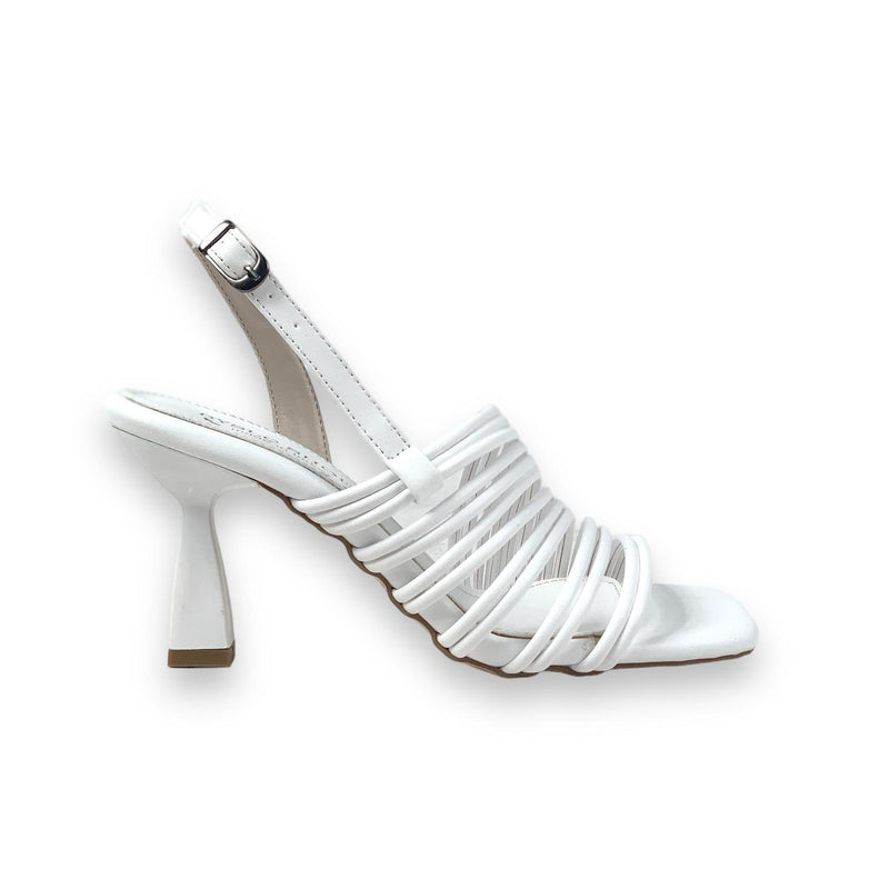 Women's Çalç White Heeled Ankle Strap Sandals 8 Cm - STREETMODE ™