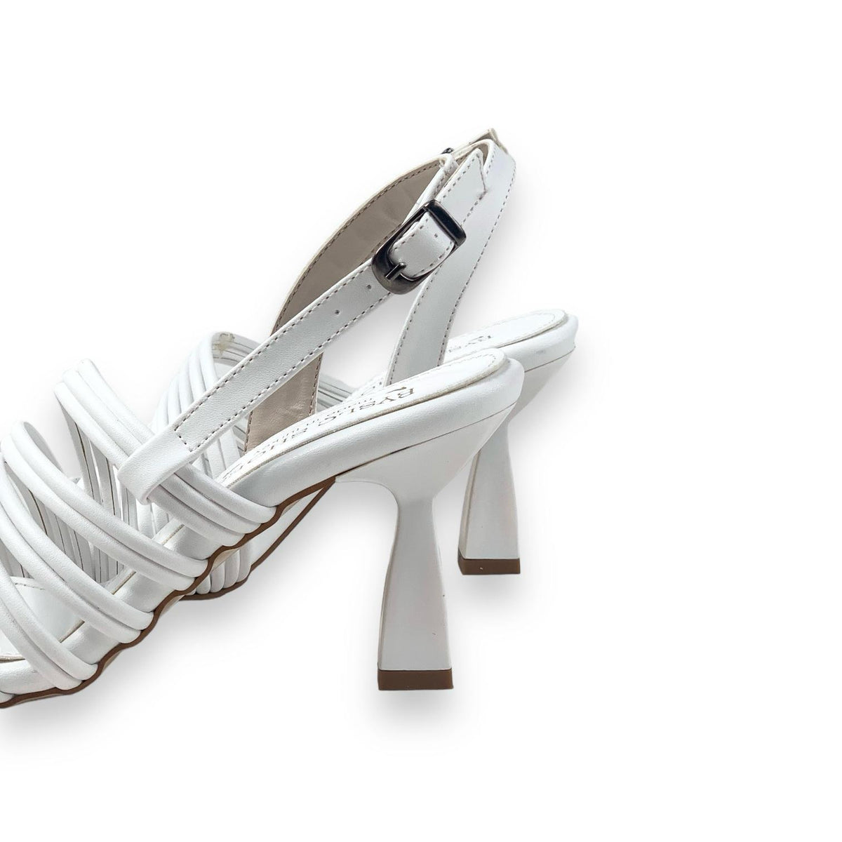 Women's Çalç White Heeled Ankle Strap Sandals 8 Cm - STREETMODE ™