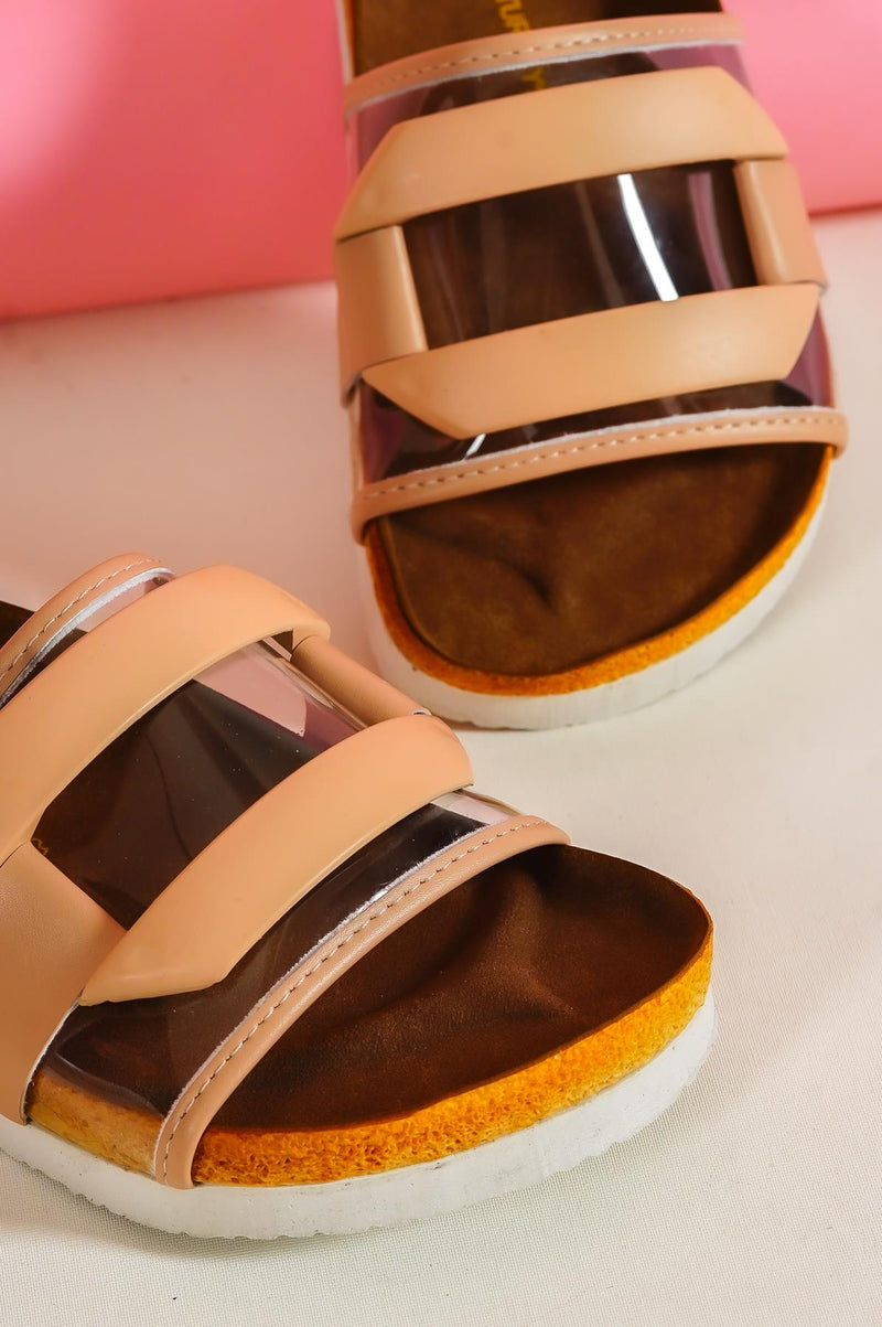 Women's karli nut buckle single strap slippers & sandals 005 - STREETMODE ™