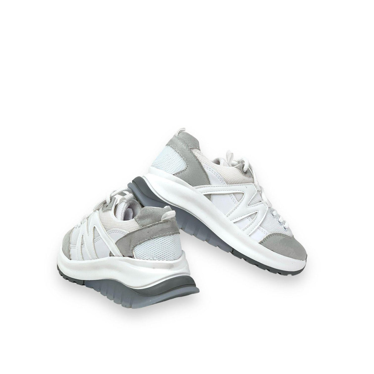 Women's Mafy White Comfort Sole Daily Walking Sneaker 4 Cm - STREETMODE ™