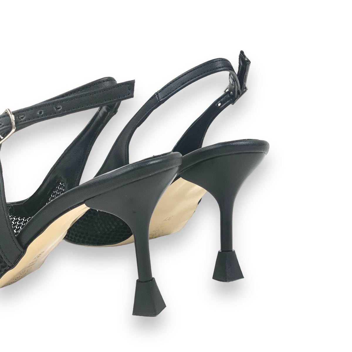 Women's Yabv Black Mesh Detailed Summer Shoes Sandals 7 cm - STREETMODE ™