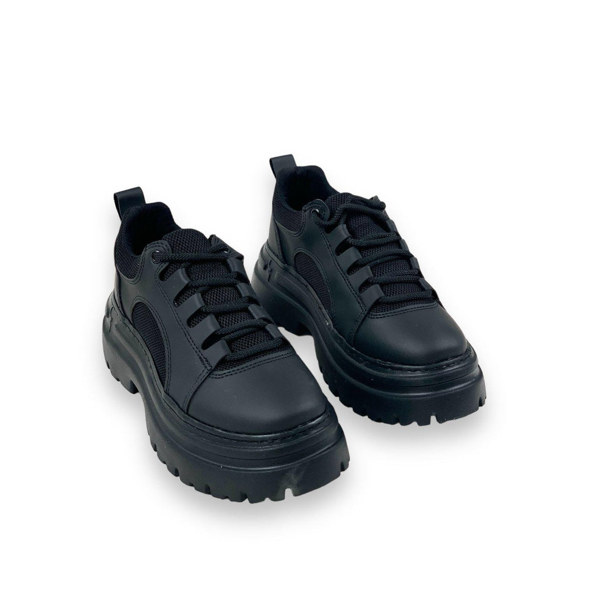 Women's Zalt Black Matte Comfort Sole Mesh Summer Daily Walking Sports Sneaker 6 CM - STREETMODE ™