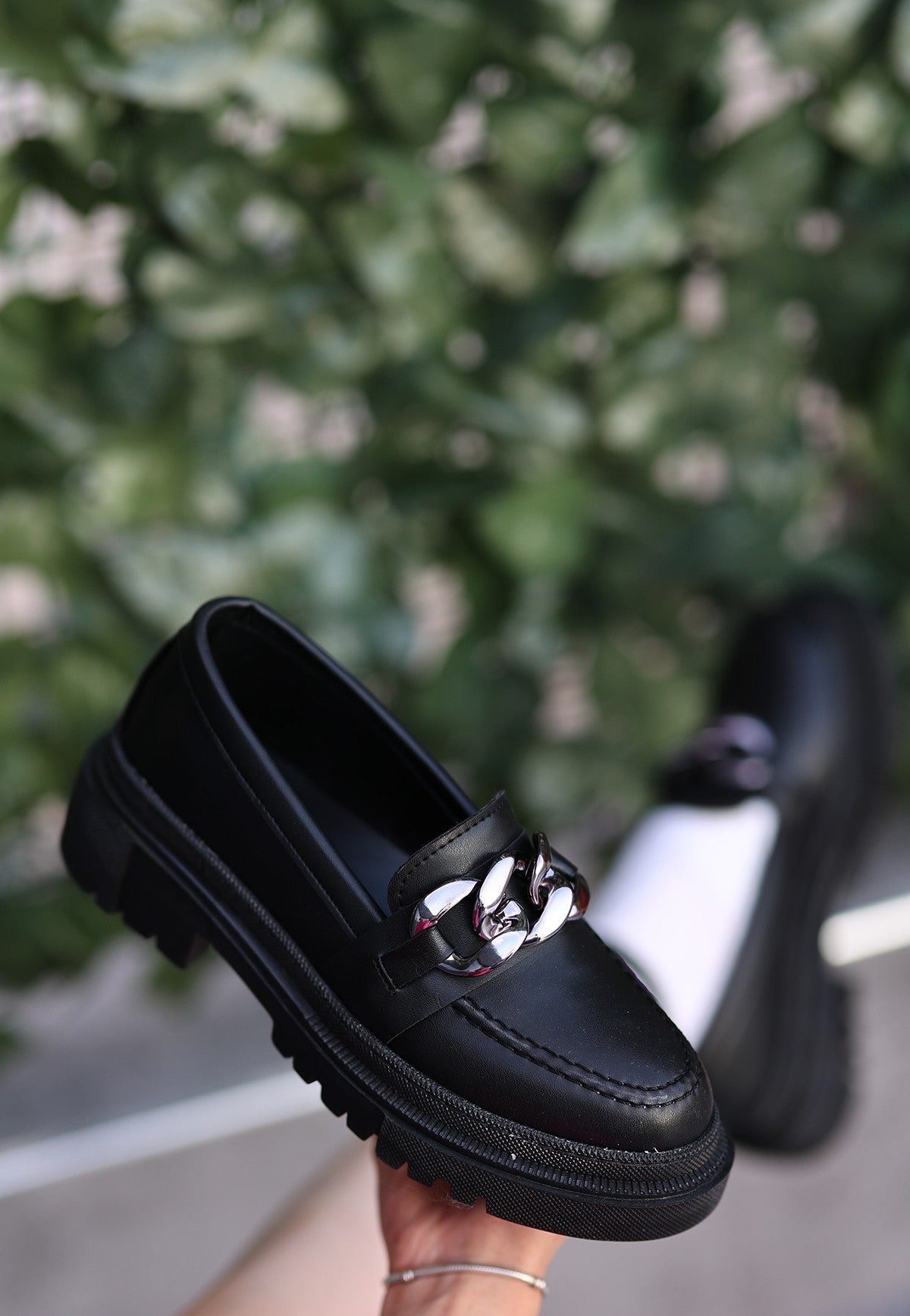 Women Black Leather Shoes