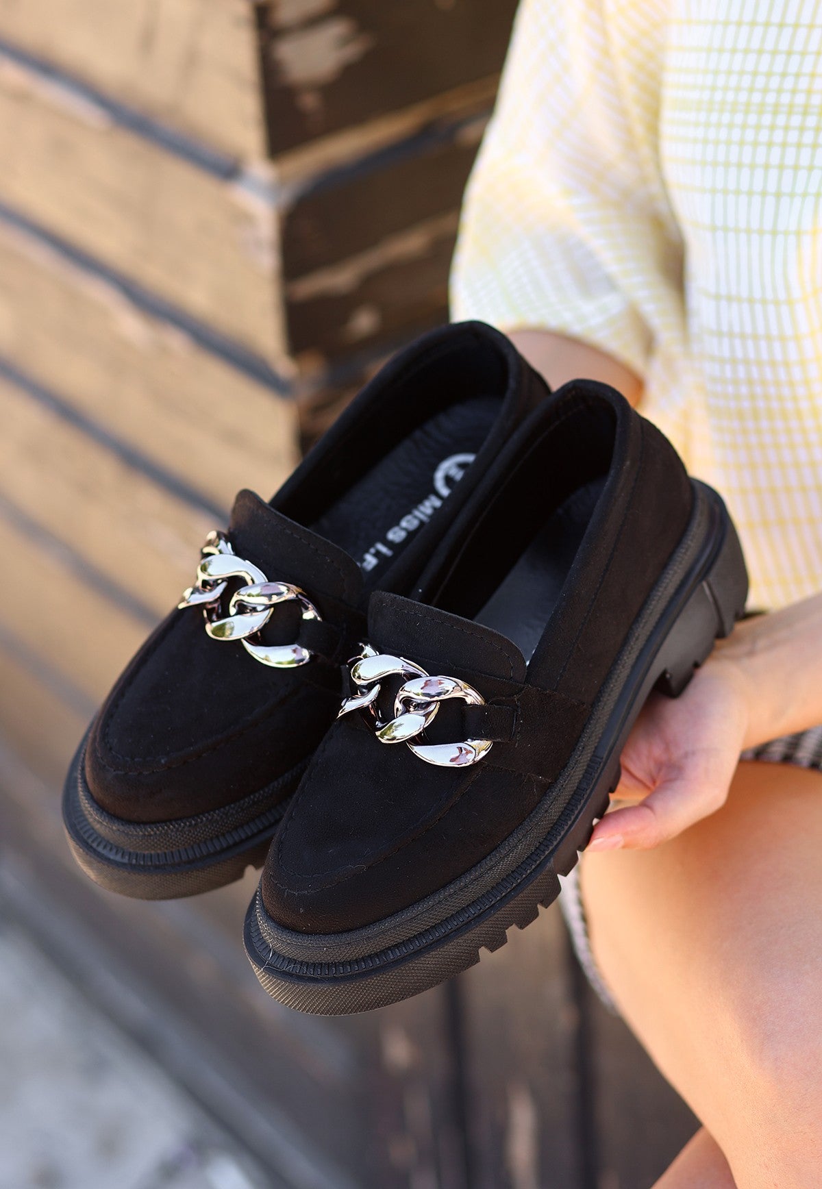 Women's Biga Black Suede Shoes - STREETMODE ™
