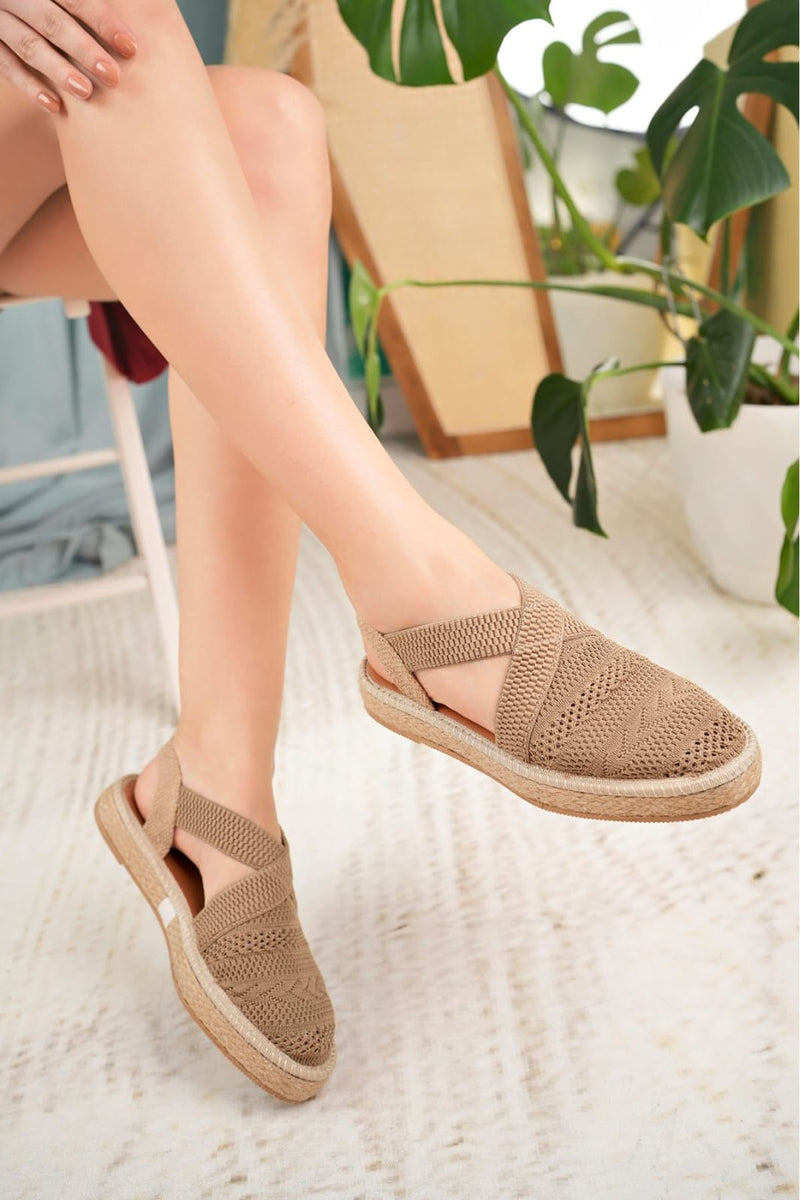 Women's Closed Toe Elastic Knitwear Sandals - STREETMODE ™