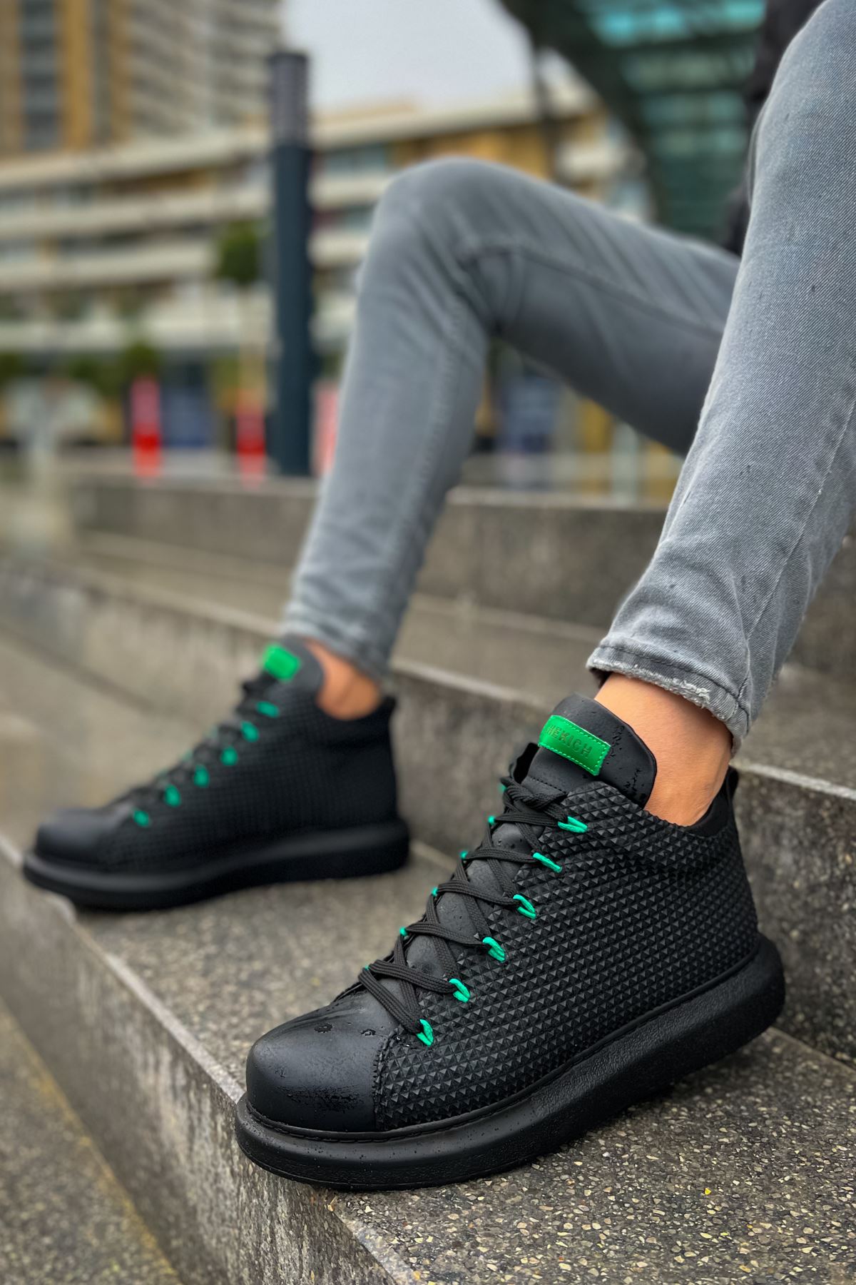 CH 111 Garni ST BLACK / GREEN men's sneakers shoes - STREETMODE ™