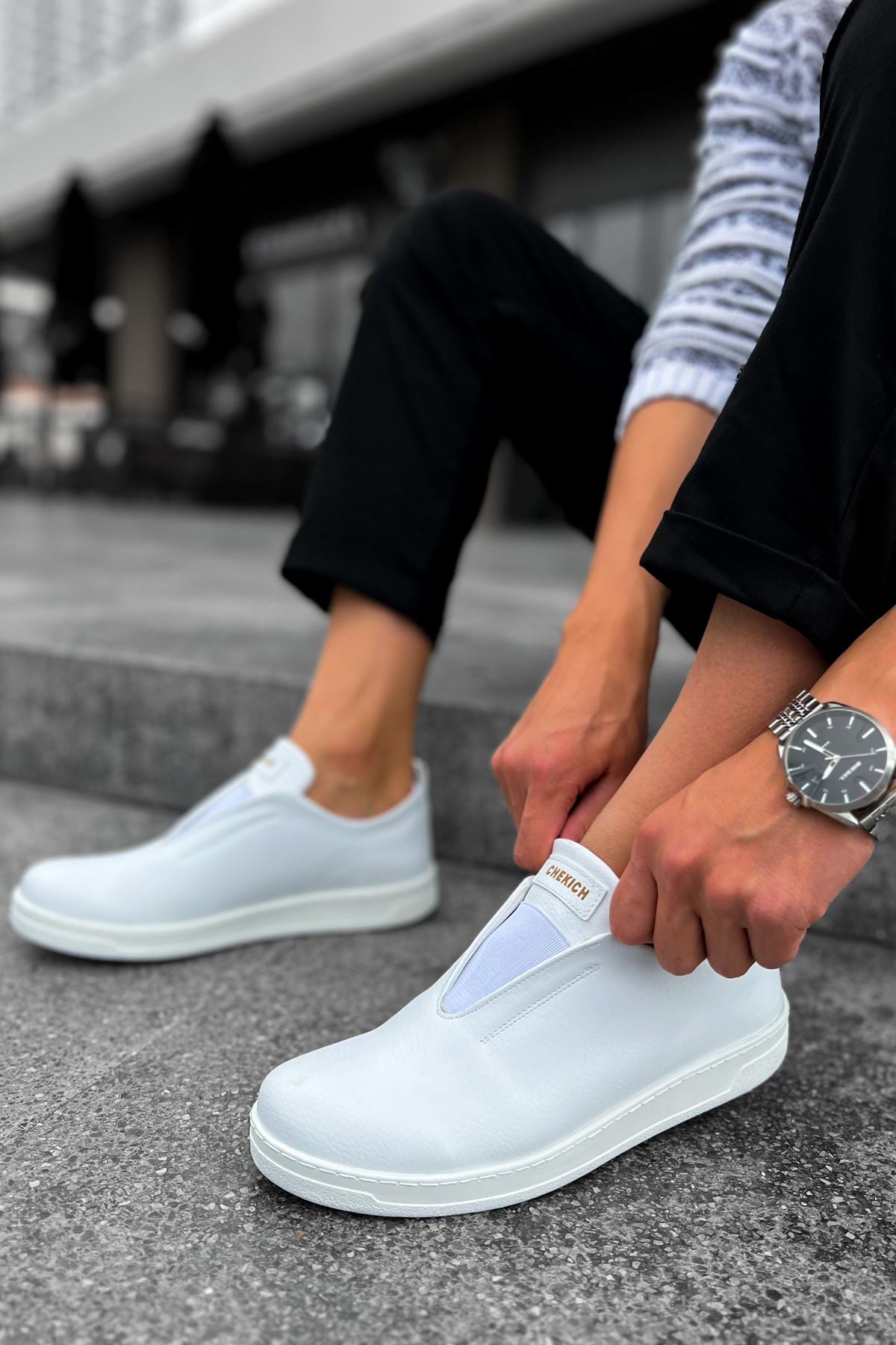 CH 195 men's sneakers shoes WHITE - STREETMODE ™