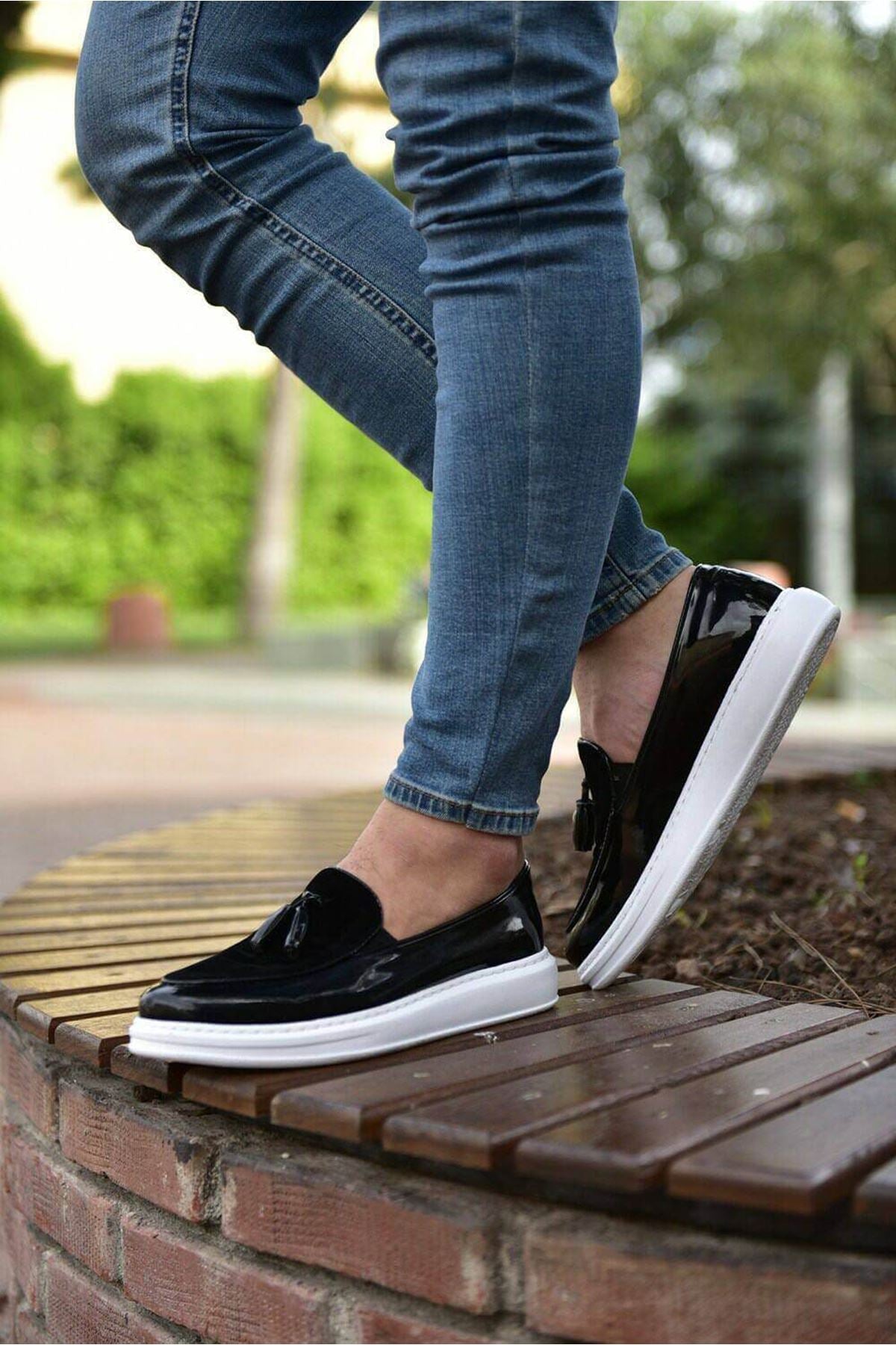 CH002 Men's Black-White Sole Corcik Classic Shoes - STREETMODE ™