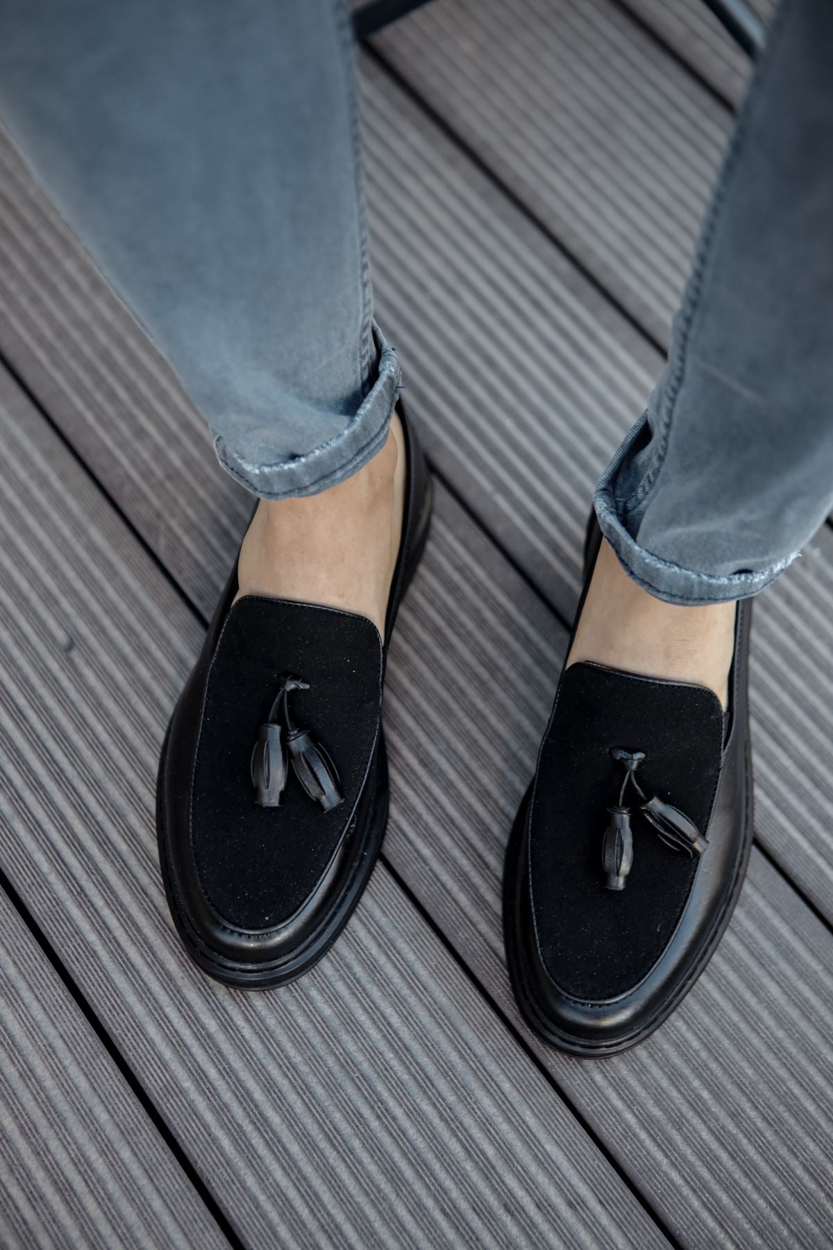 CH002 Men's Full Black Corcik Classic Shoes - STREETMODE ™