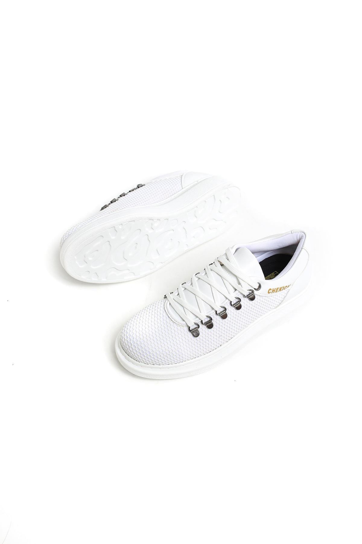 CH021 Men's Unisex Full White Honeycomb Processing Casual Sneaker Sports Shoes - STREETMODE ™