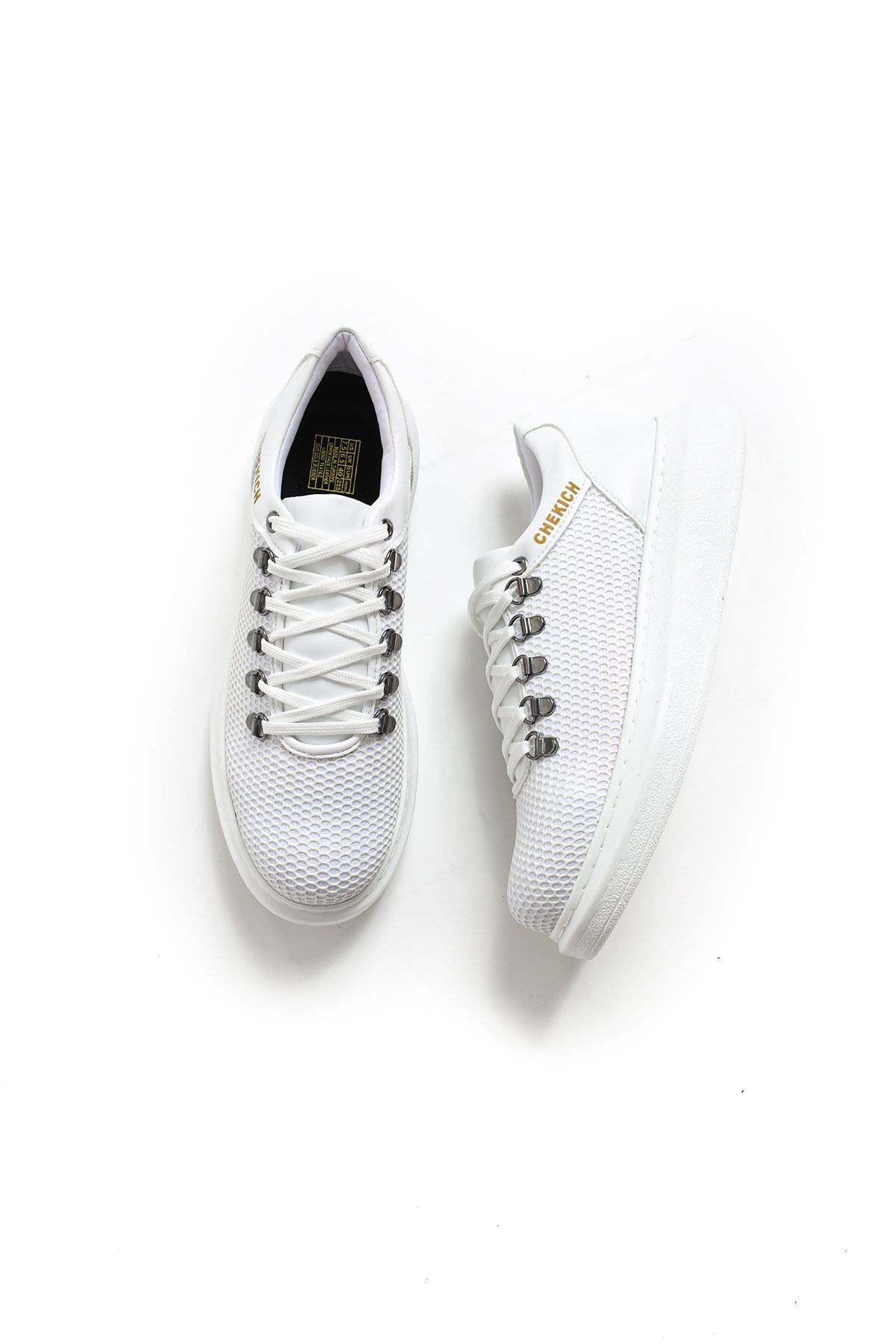 CH021 Men's Unisex Full White Honeycomb Processing Casual Sneaker Sports Shoes - STREETMODE ™