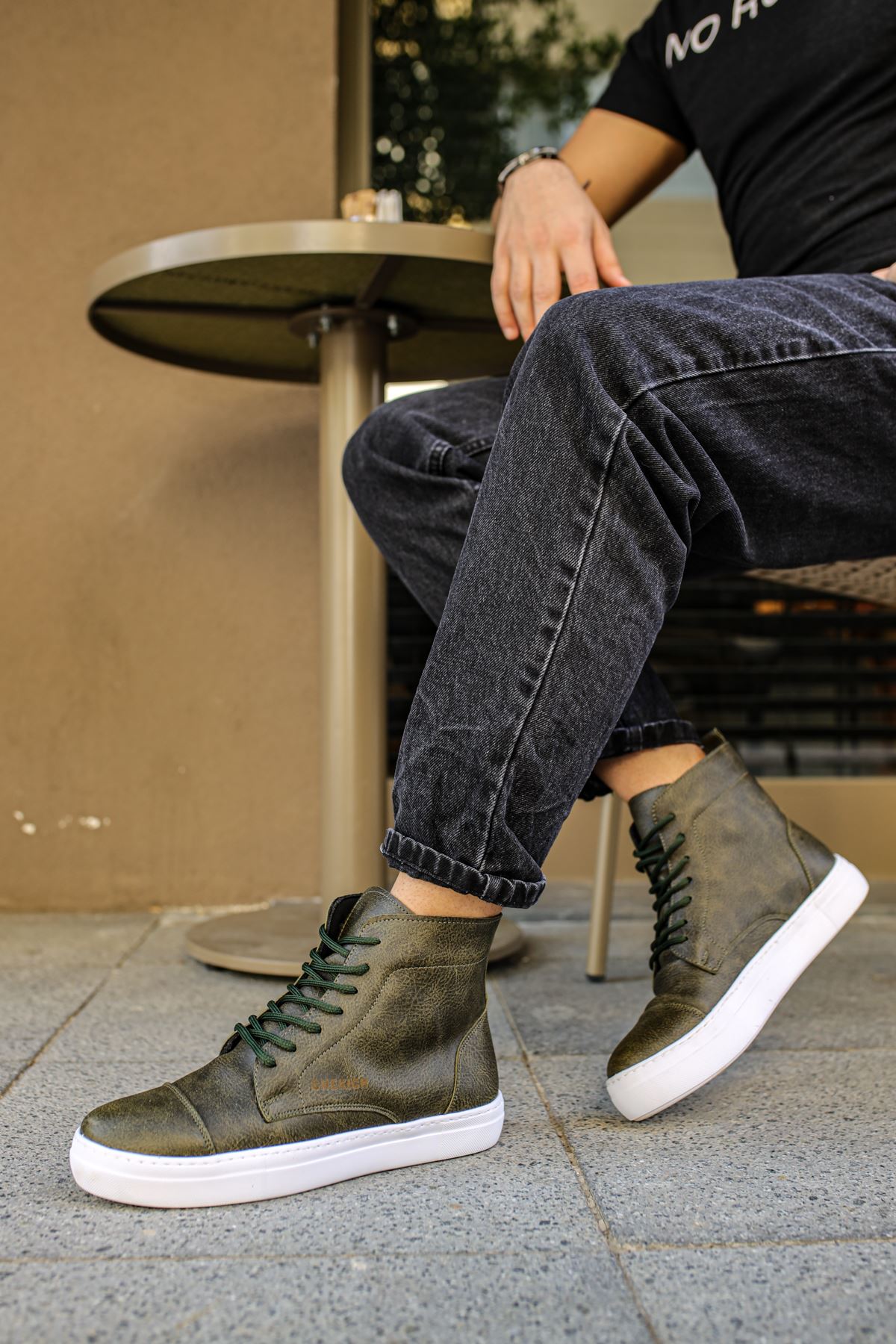 CH029 Men's Khaki Casual Sneaker Boots - STREETMODE ™
