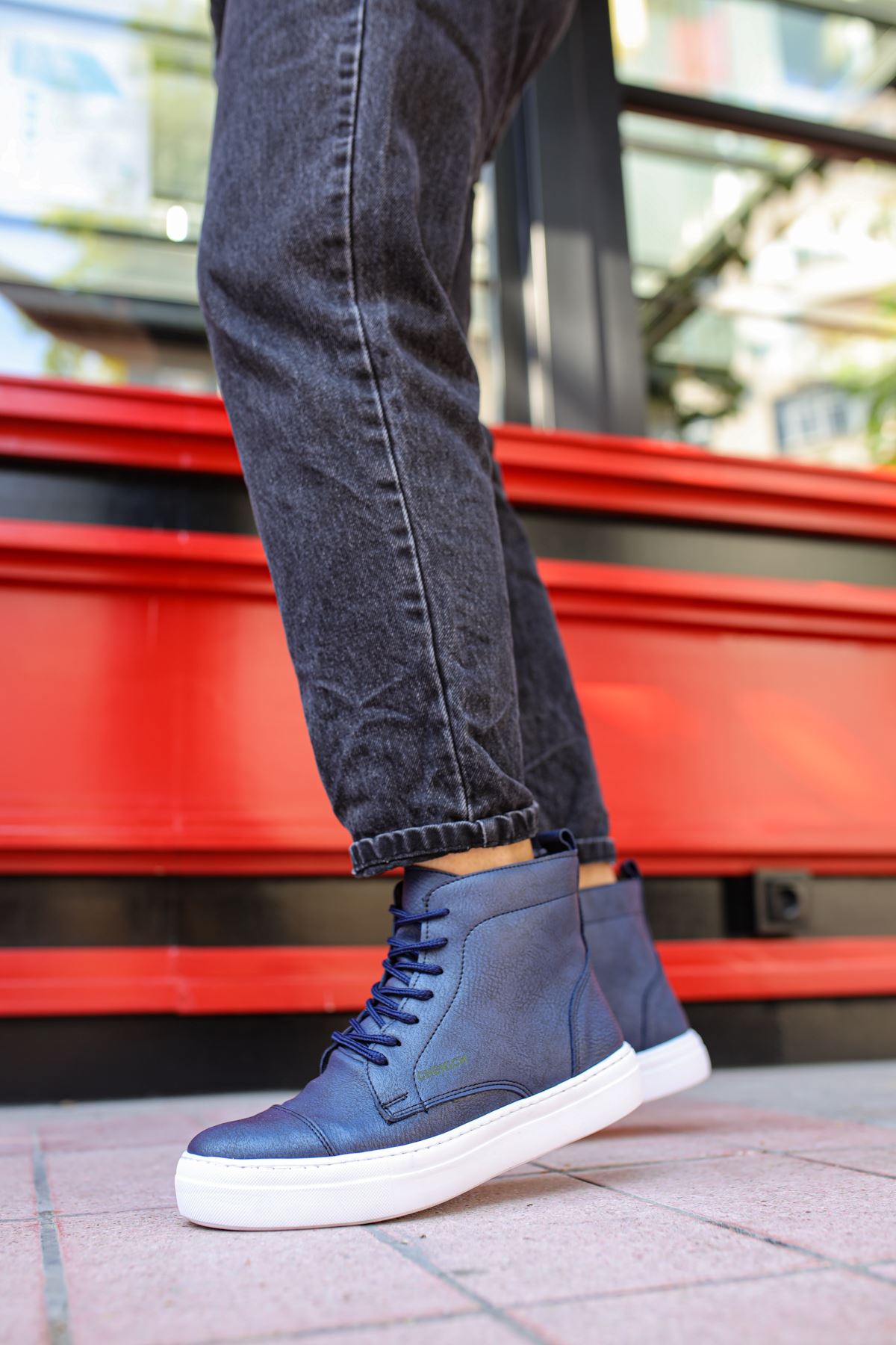 CH029 Men's Navy Blue Casual Sneaker Boots - STREETMODE ™