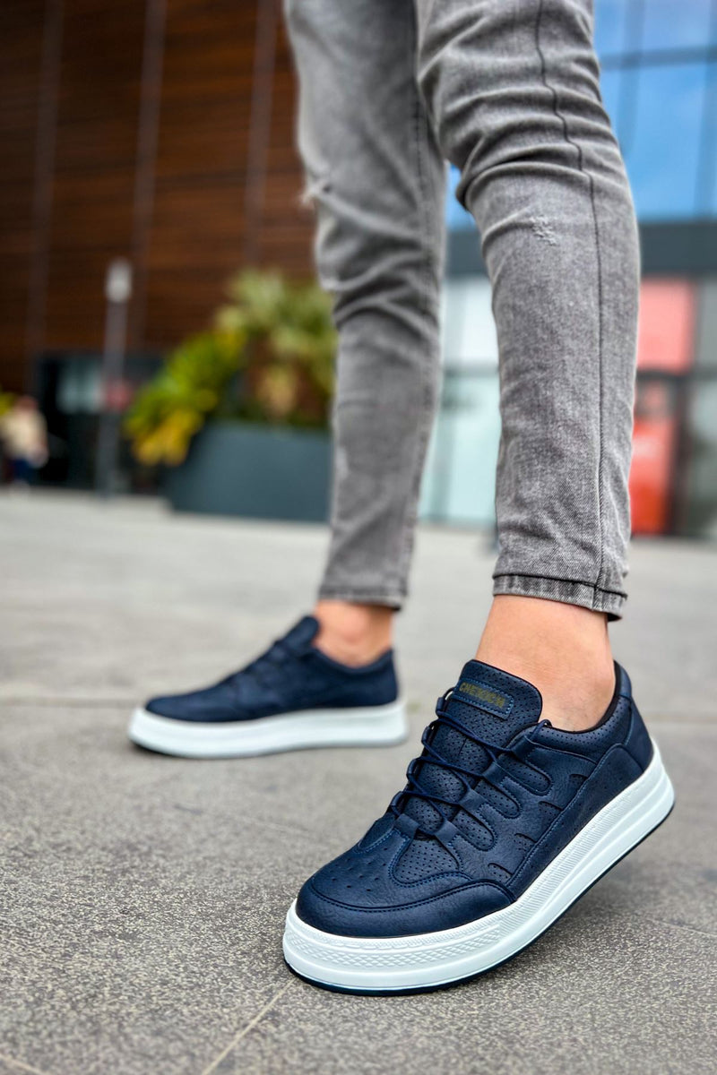 CH040 Men's Unisex Orthopedics Navy Blue-White Sole Casual Sneaker Sports Shoes - STREETMODE ™