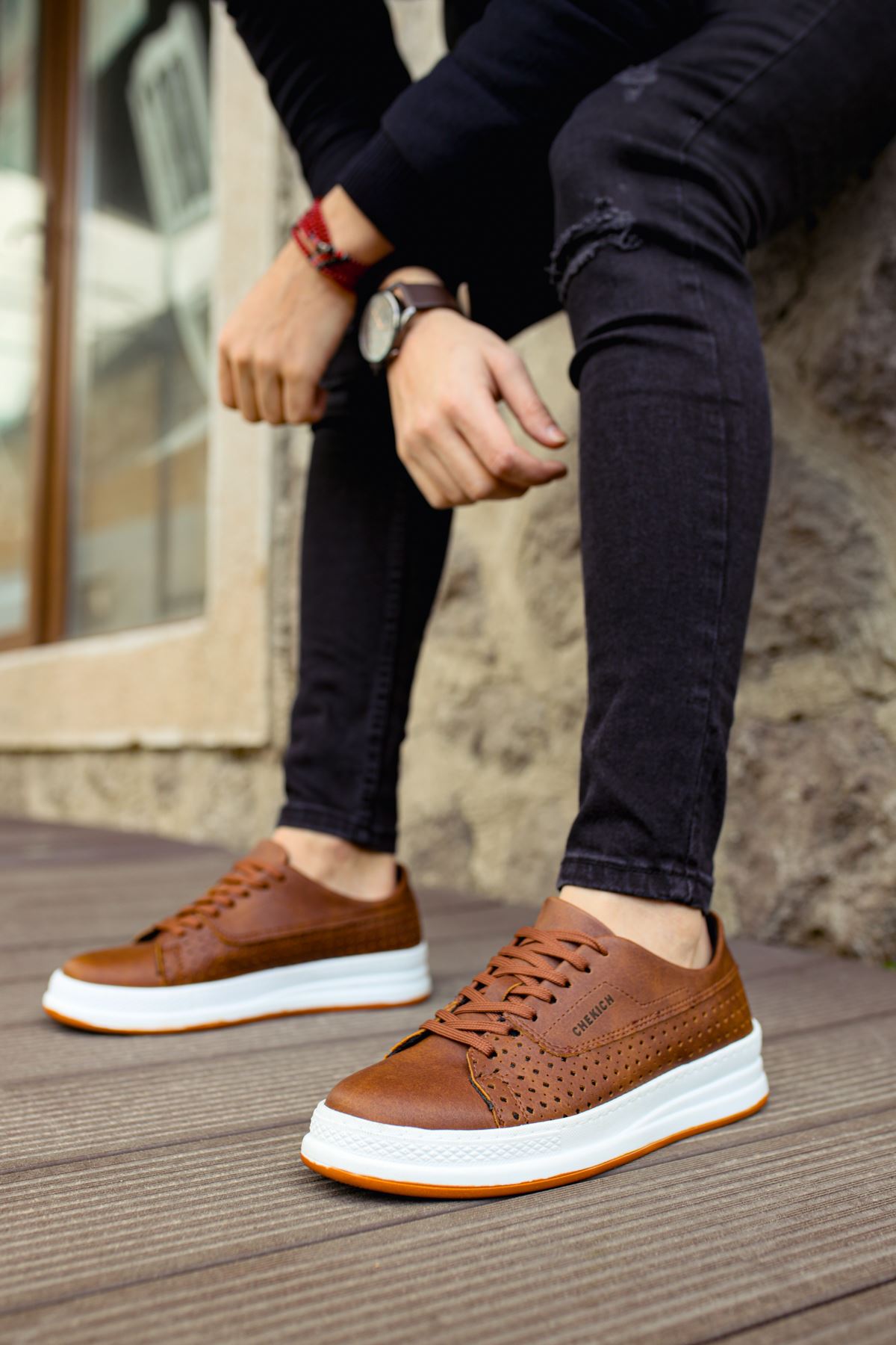 CH043 Men's Unisex Brown-White Sole Casual Shoes | STREETMODE ™