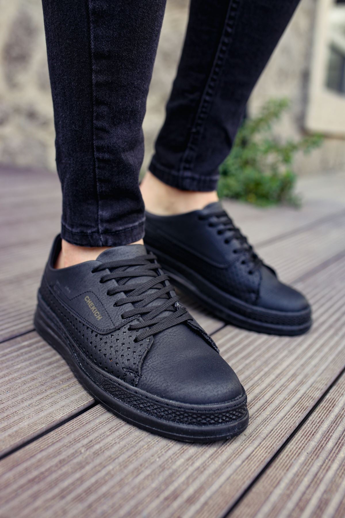CH043 Men's Unisex Full Black Casual Shoes - STREETMODE ™