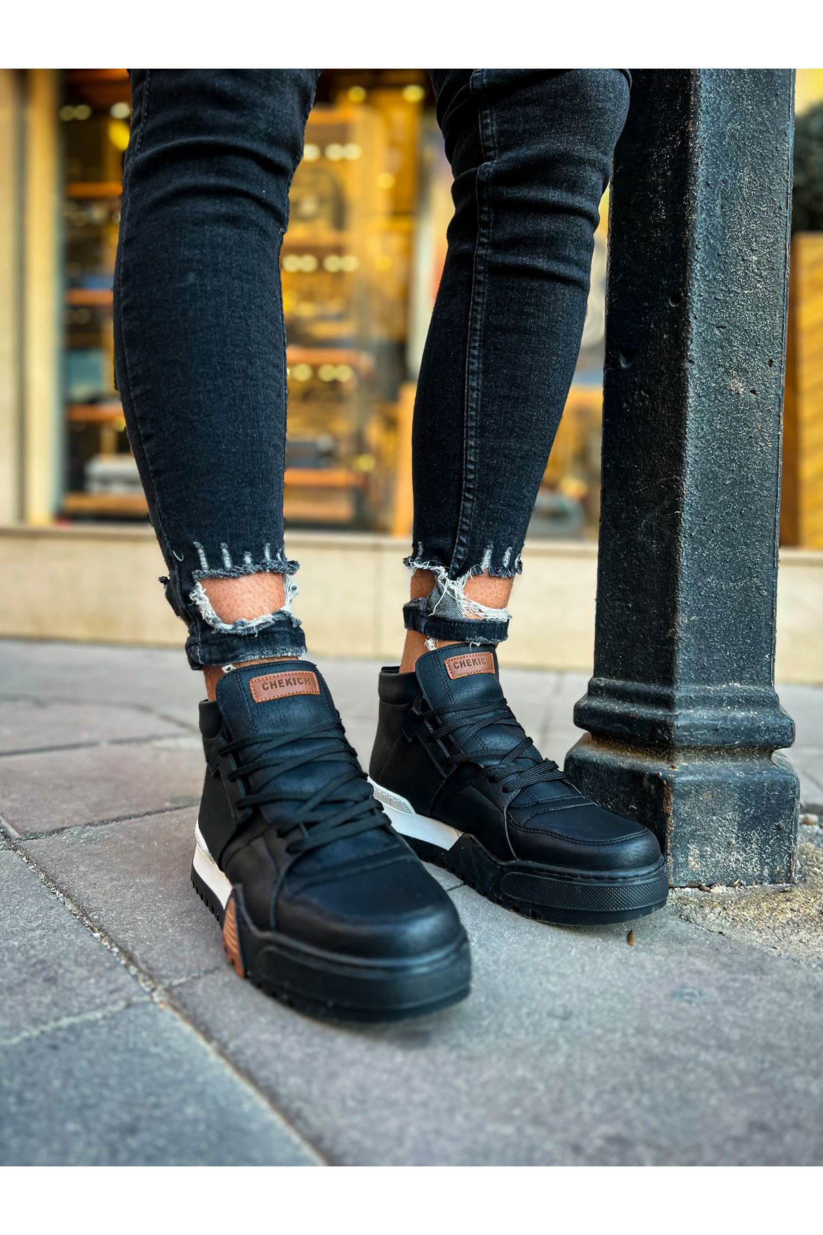 CH057 SBT Men's Sneaker Boots BLACK / BLACK - STREETMODE ™