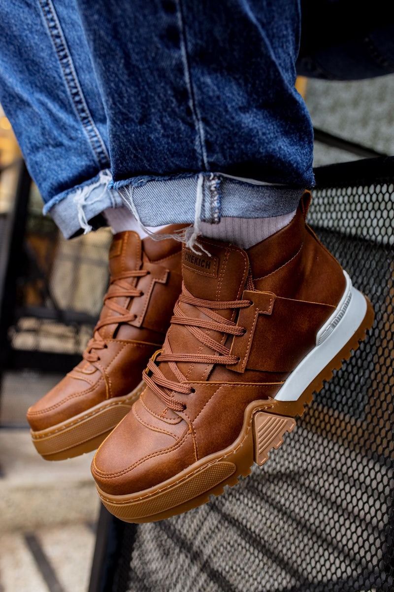 CH057 WS  Men's Sneaker Boots BROWN - STREETMODE ™