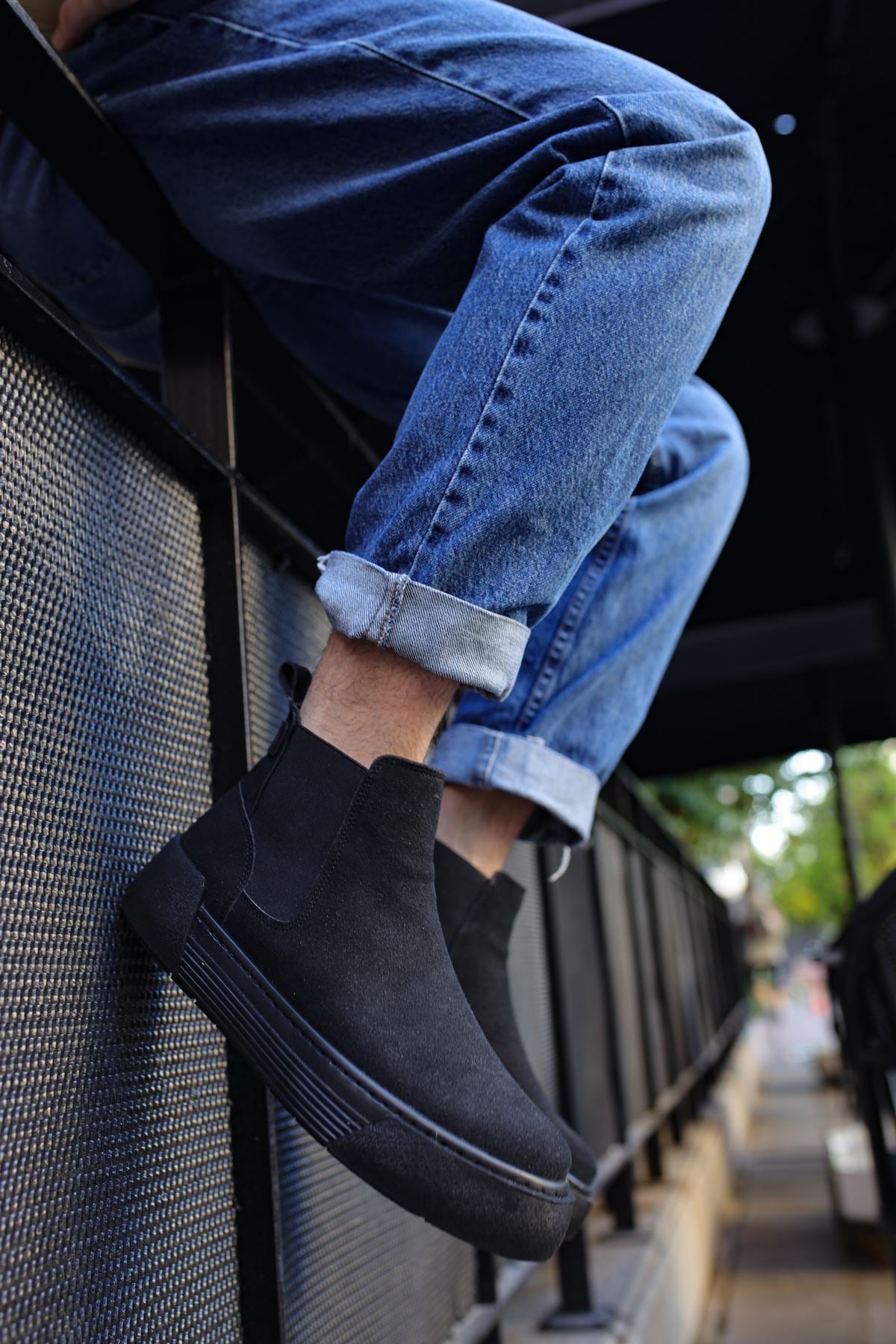 CH069 Suede Men's Boots BLACK - STREETMODE ™