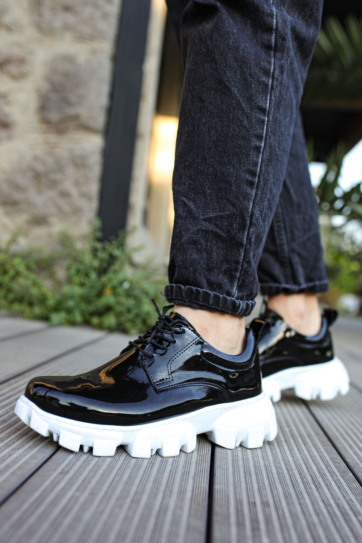 CH093 Patent Leather BT Men's Shoes BLACK - STREETMODE ™