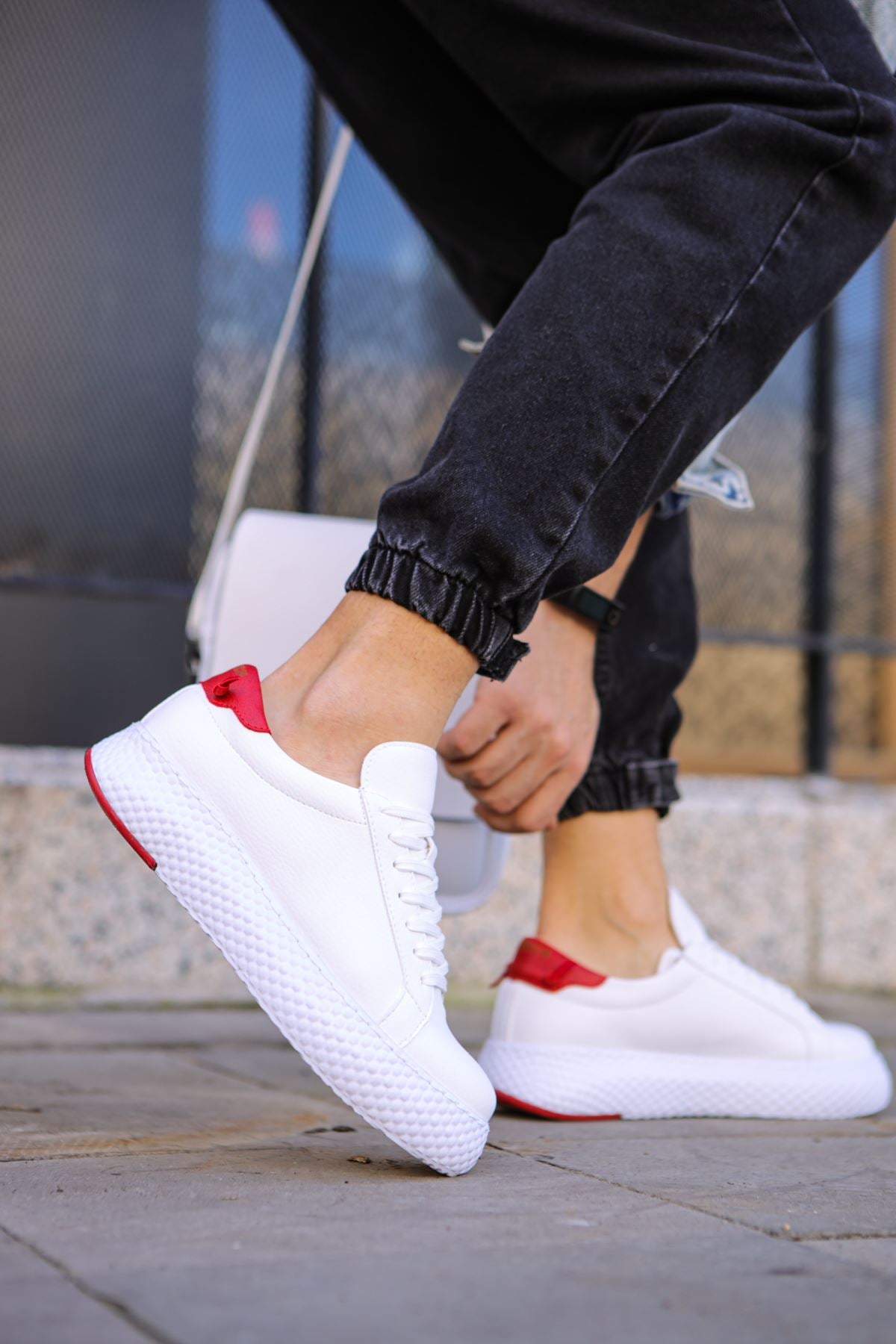 CH107 CBT Felibord Men's Shoes WHITE/RED - STREETMODE ™