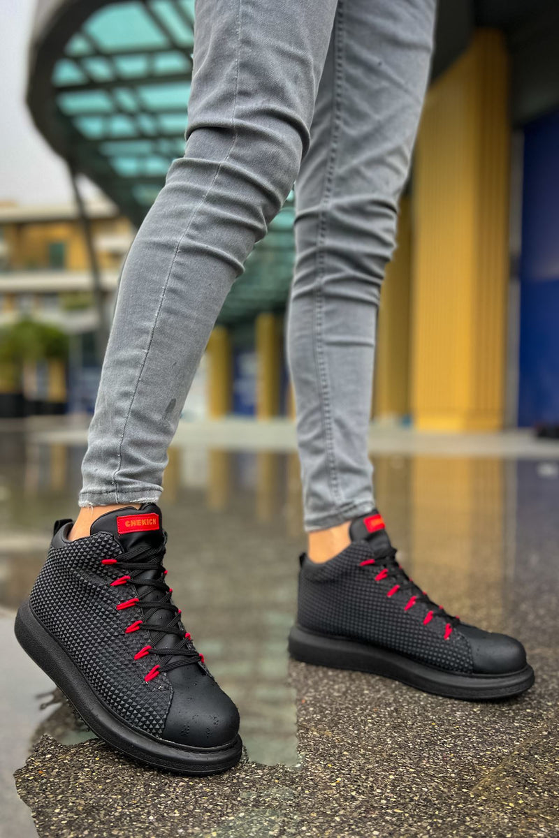 CH111 Garni ST BLACK/RED men's sneakers shoes - STREETMODE ™