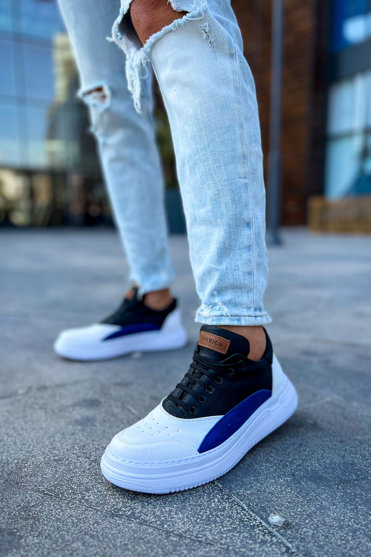 CH115 WS Men's Shoes WHITE / SAX BLUE / BLACK - STREETMODE ™