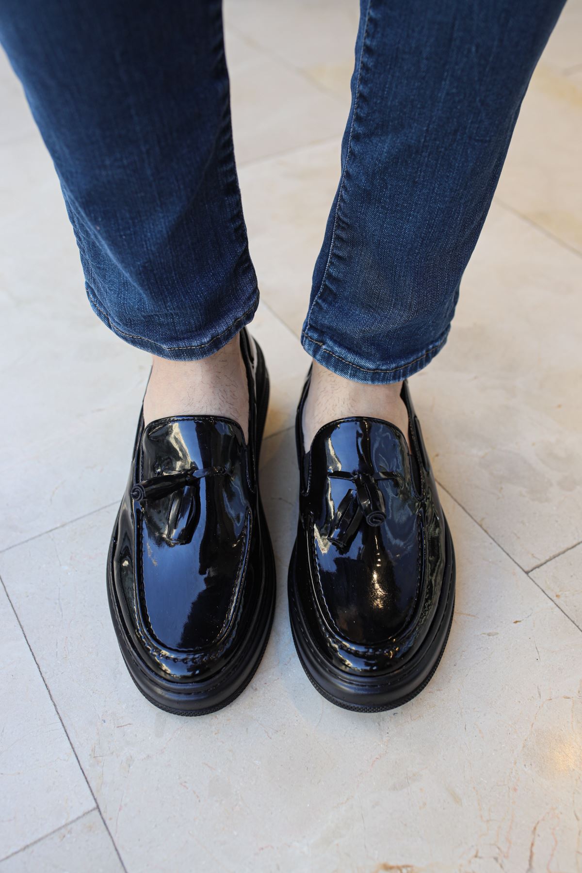 CH127 Patent Leather ST Men's Shoes BLACK - STREETMODE ™