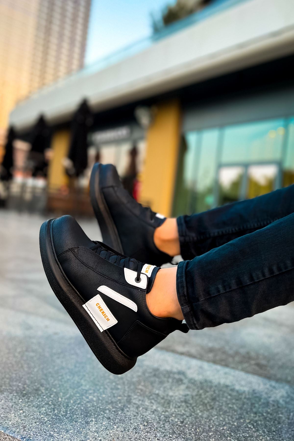CH131 men's shoes sneakers Garni ST BLACK/WHITE - STREETMODE ™