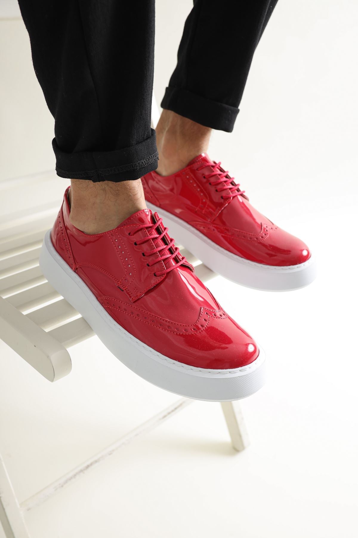 CH149 BT Patent Leather Men's Sneaker Casual Shoes - STREETMODE ™