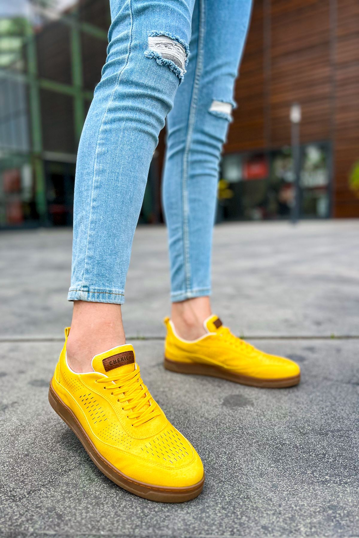 CH157 CKT Retro Men's Shoes YELLOW