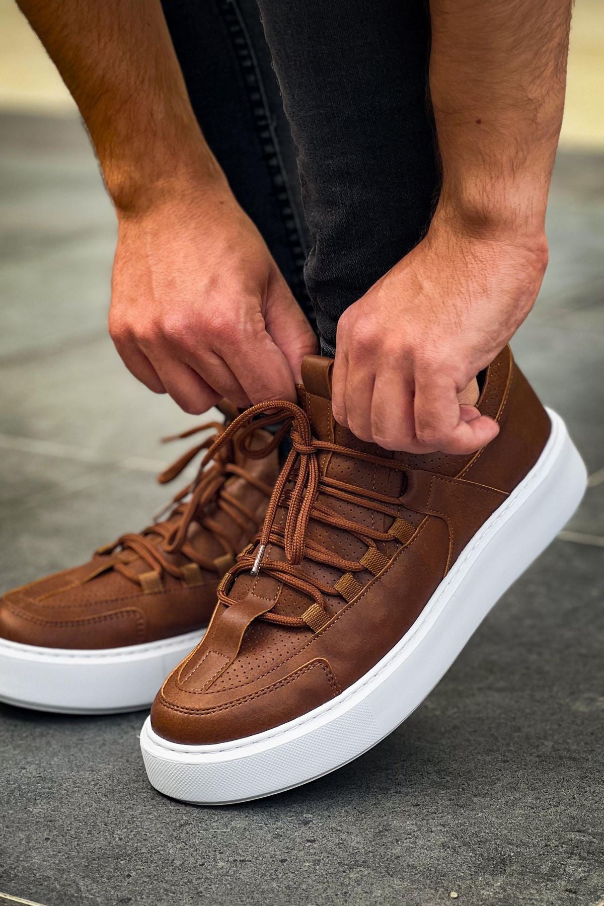 CH159 CBT Saturn Men's sneakers Brown - STREETMODE ™