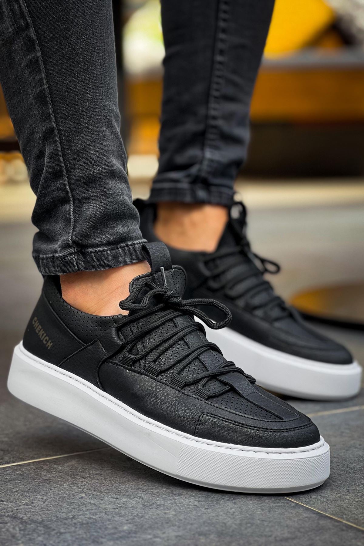 CH159 CBT Saturn Men's Sneakers Shoes BLACK