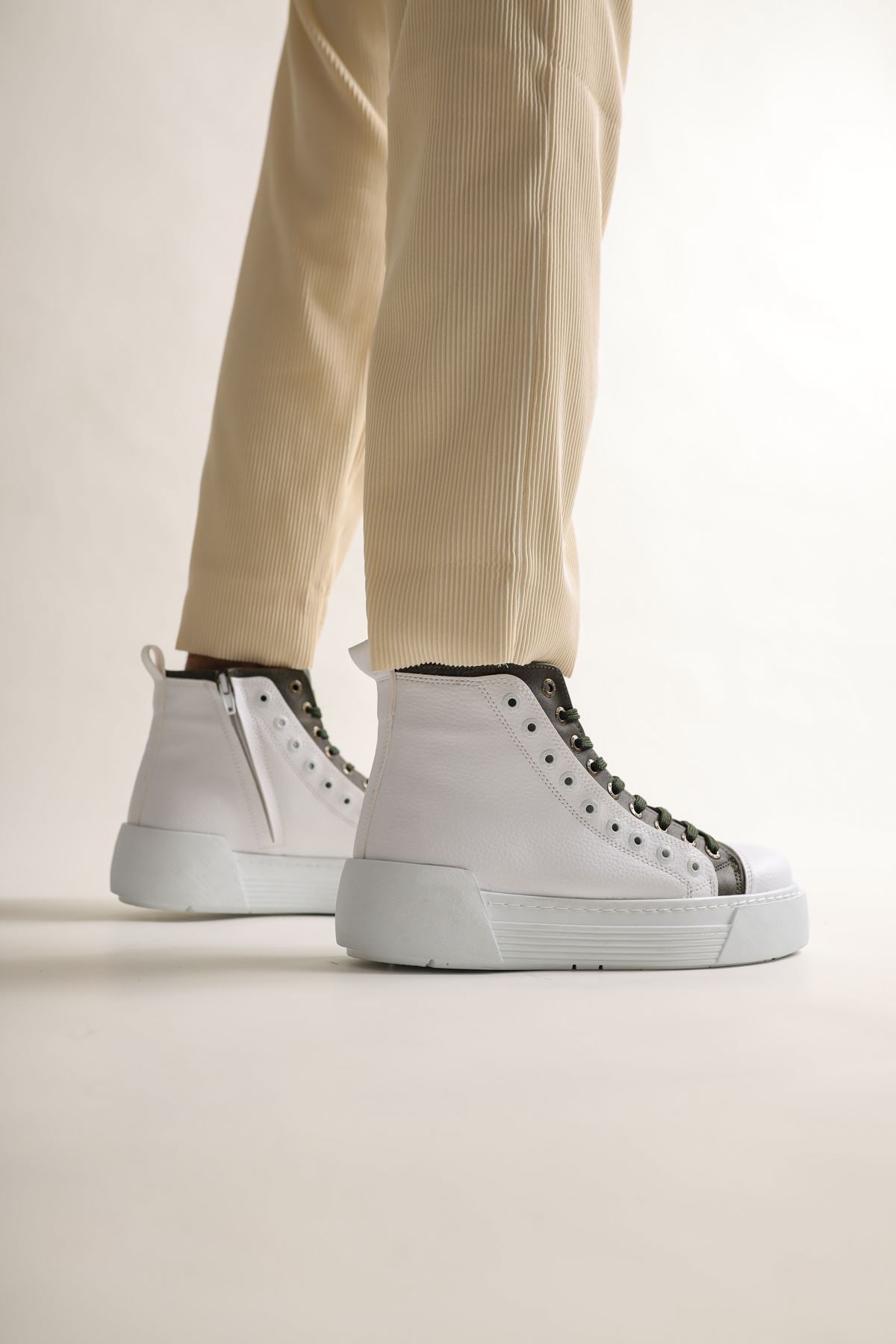 CH167 BT Men's Boots WHITE / KHAKI - STREETMODE ™