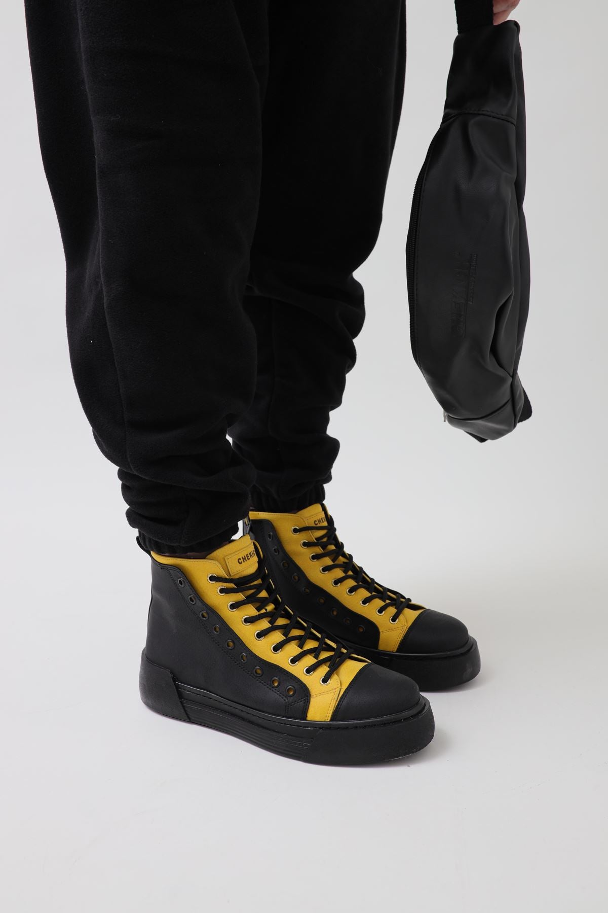 CH167 ST Men's Boots BLACK - YELLOW - STREETMODE ™
