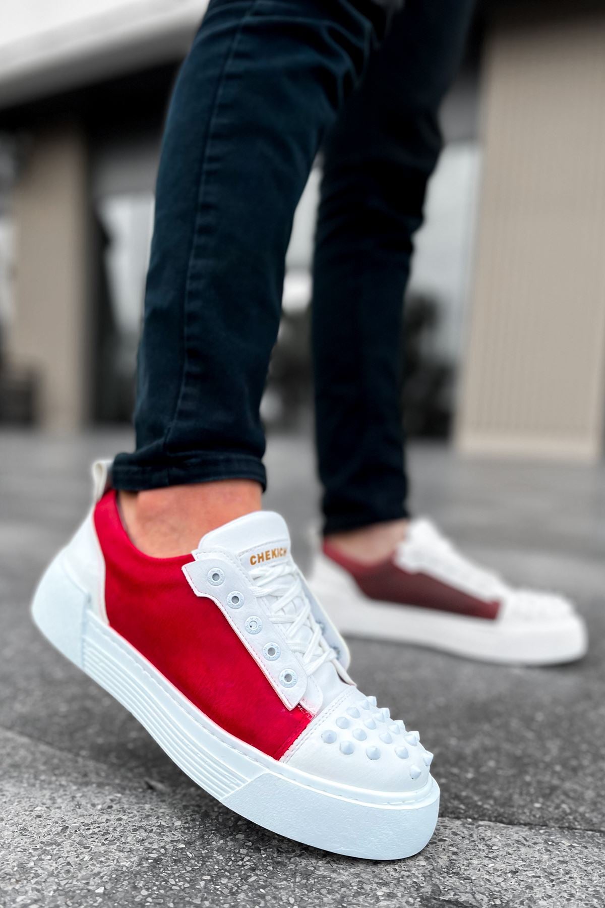 CH169 BT Men's Shoes WHITE / RED - STREETMODE ™