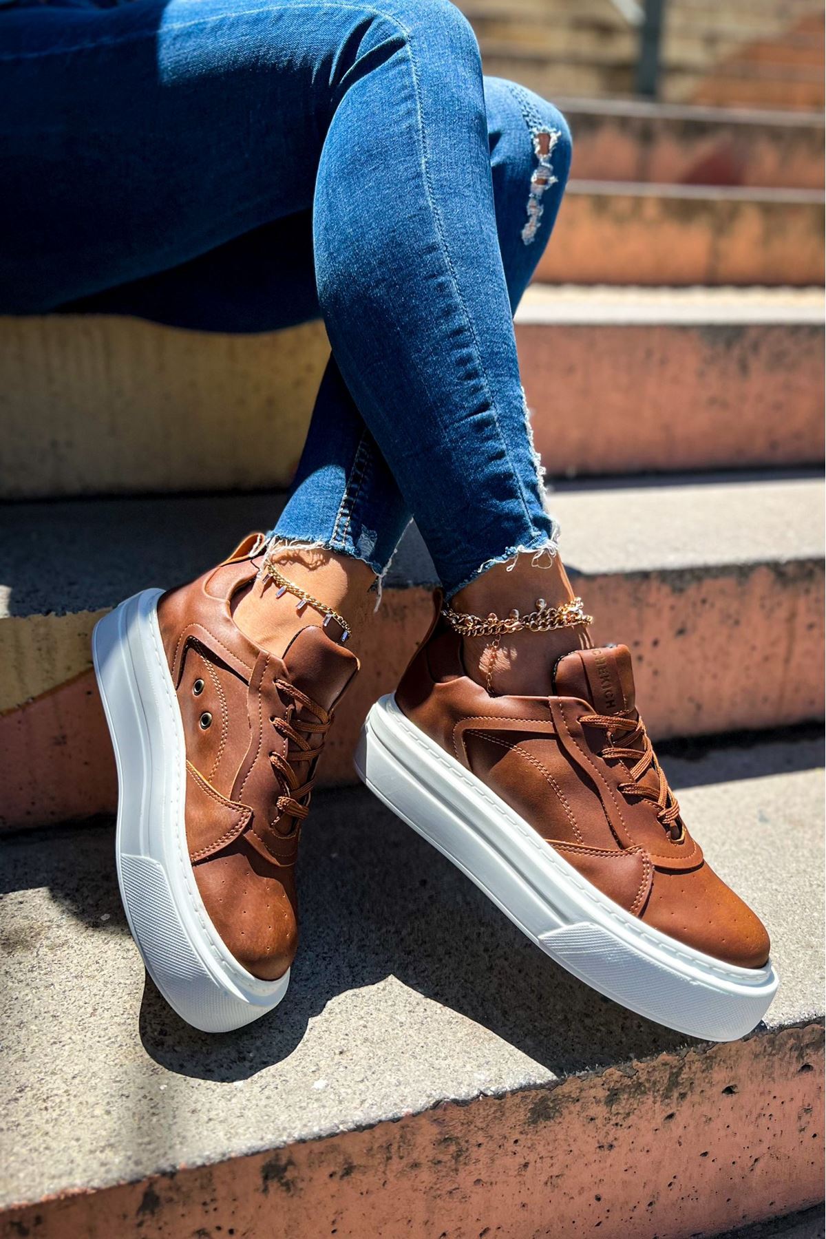 CH187 BT Women's Sneakers Shoes Brown - STREETMODE ™