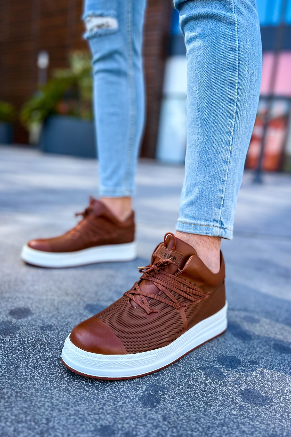 CH219 CBT Laser Men's sneakers Shoes Brown - STREETMODE ™