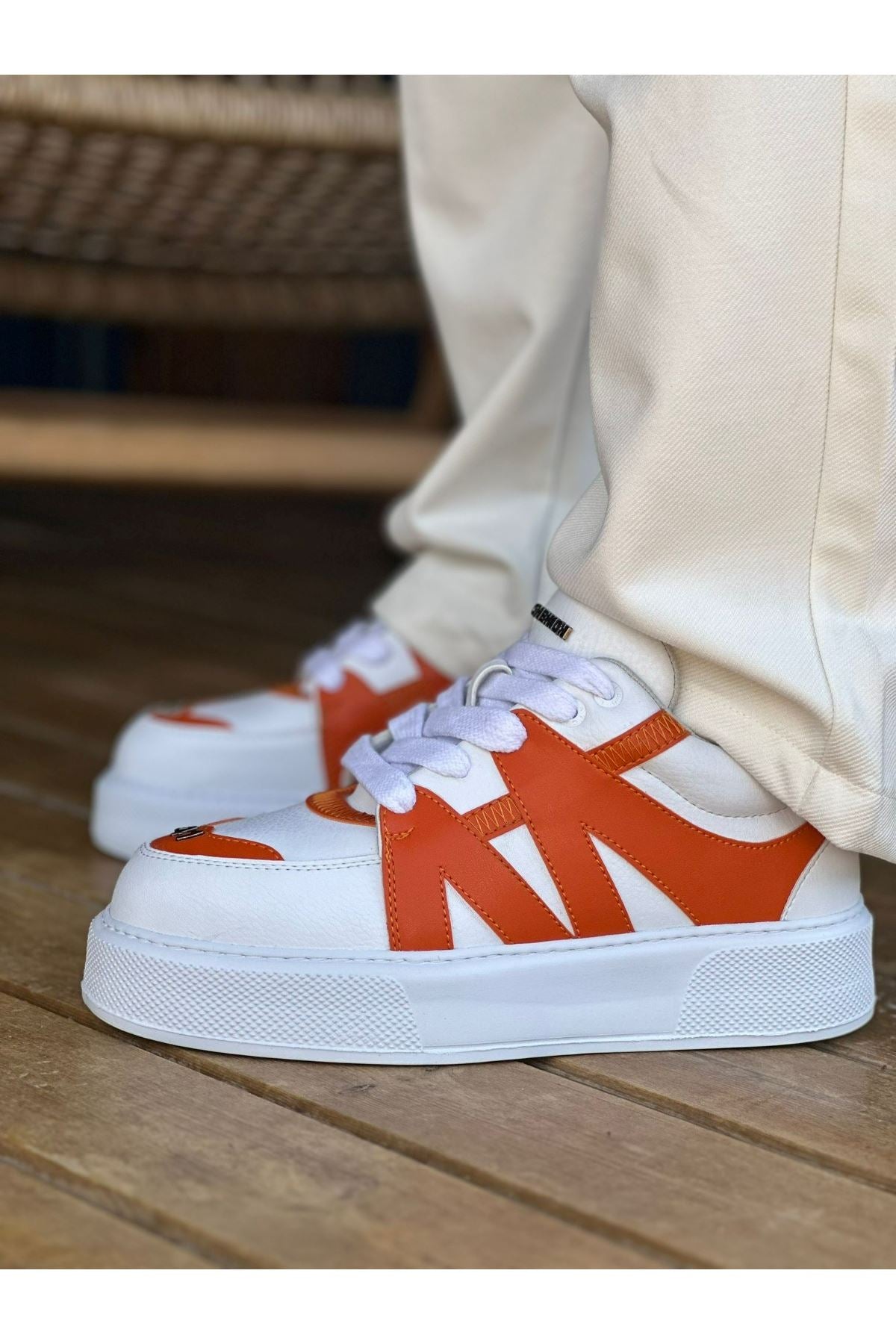 CH2407 CBT Star-X Men's Sneakers White/Orange