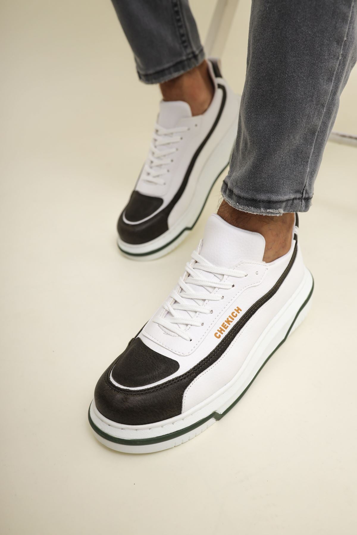 CH241 BT Men's Sneakers Shoes Khaki/WHITE - STREETMODE ™