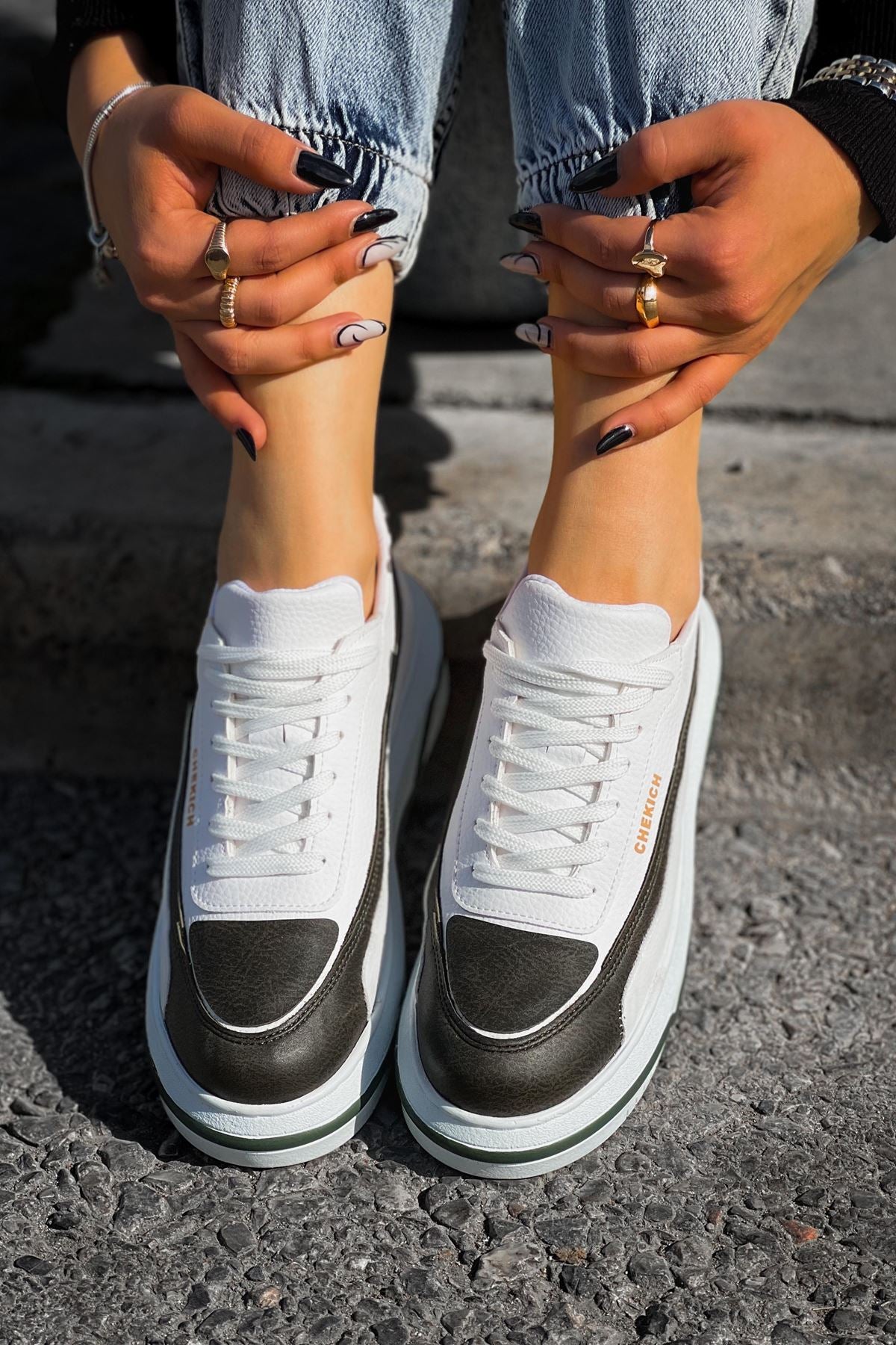 CH241 BT Men's Sneakers Shoes Khaki/WHITE - STREETMODE ™