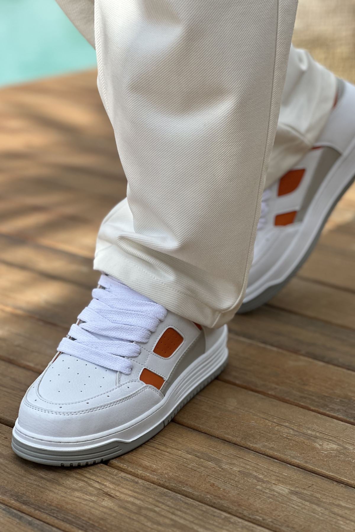 CH2410 CBT Avax Men's Sports Shoes White/Orange - STREETMODE ™