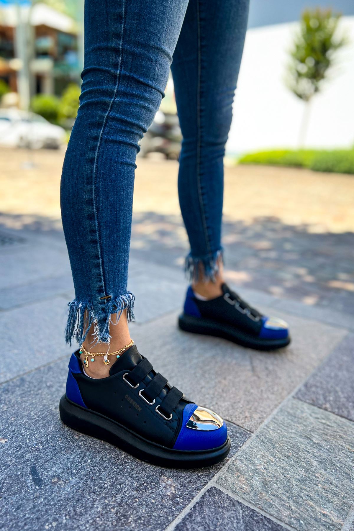 CH251 GST Mirror Furry Women's Shoes BLACK/SAX BLUE - STREET MODE ™
