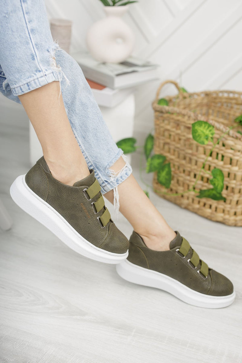 CH253 CBT Women's Sneakers Shoes KHAKI - STREETMODE ™