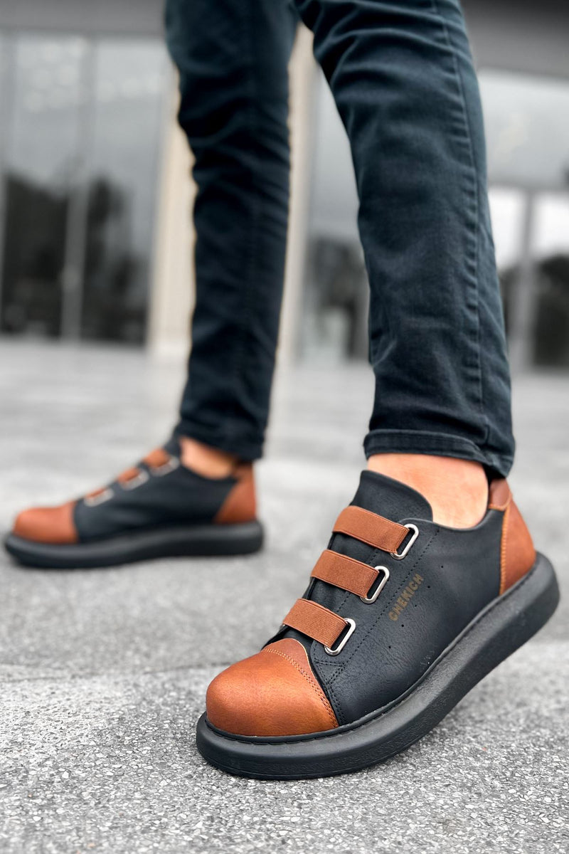 CH253 CST Man's Casual Sneakers Shoes BLACK/Brown - STREETMODE ™