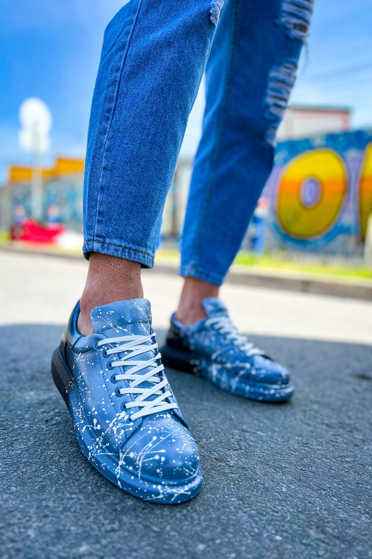 CH254 Men's Sneakers Shoes Gray / Black Splush - STREETMODE ™