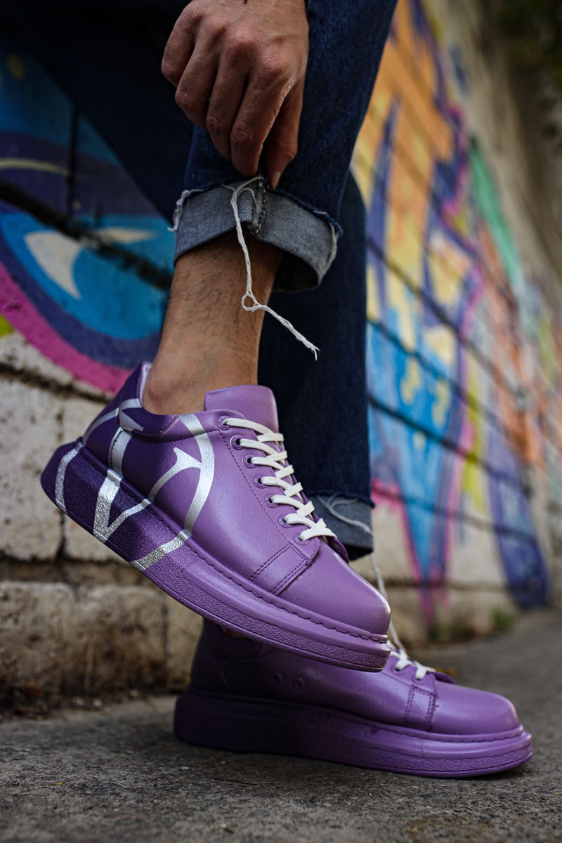 CH254 Men's Sport Sneakers Shoes PURPLE/ DARK PURPLE - STREETMODE ™