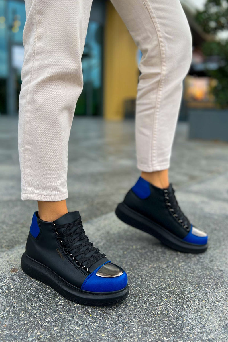 CH267 GST Roma Mirror Women's Boots BLACK/SAX BLUE - STREETMODE ™