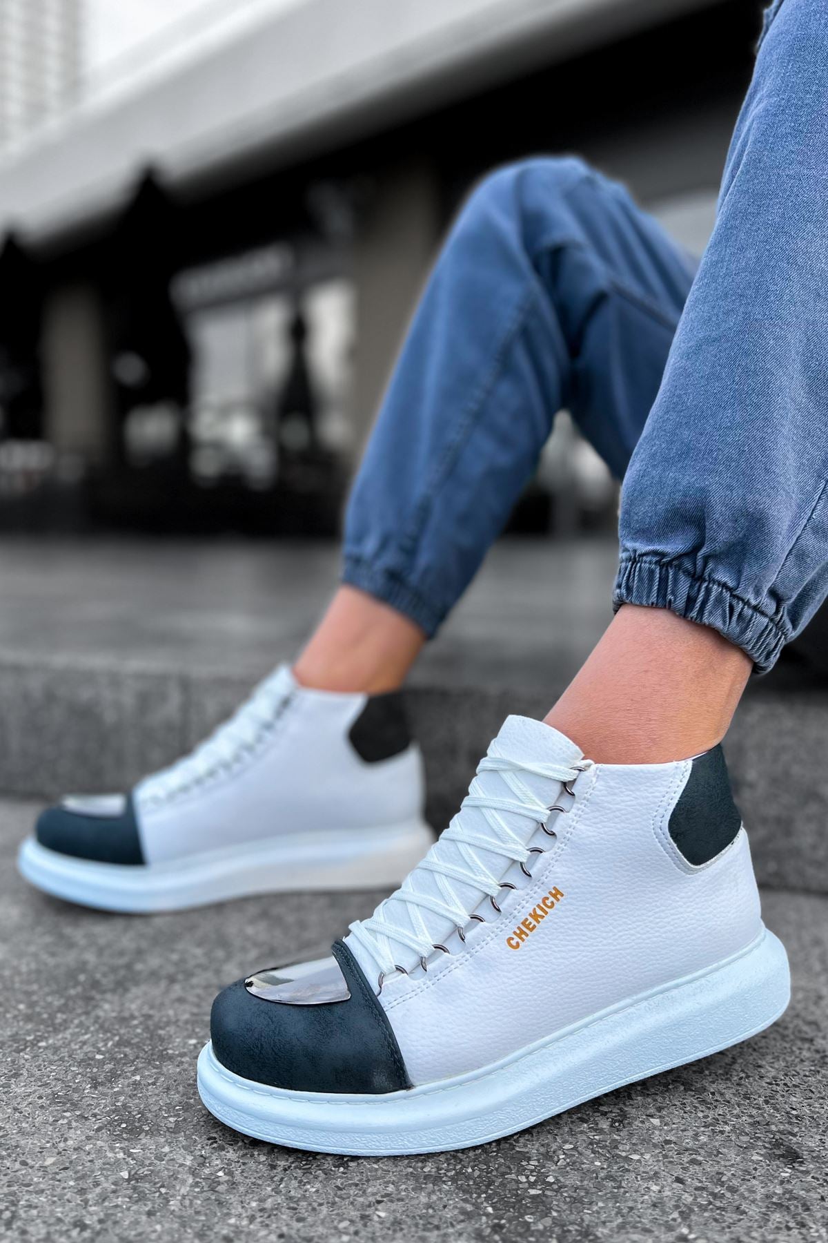 CH267 Men's shoes sneakers Boots WHITE/ANTHRACITE - STREETMODE ™