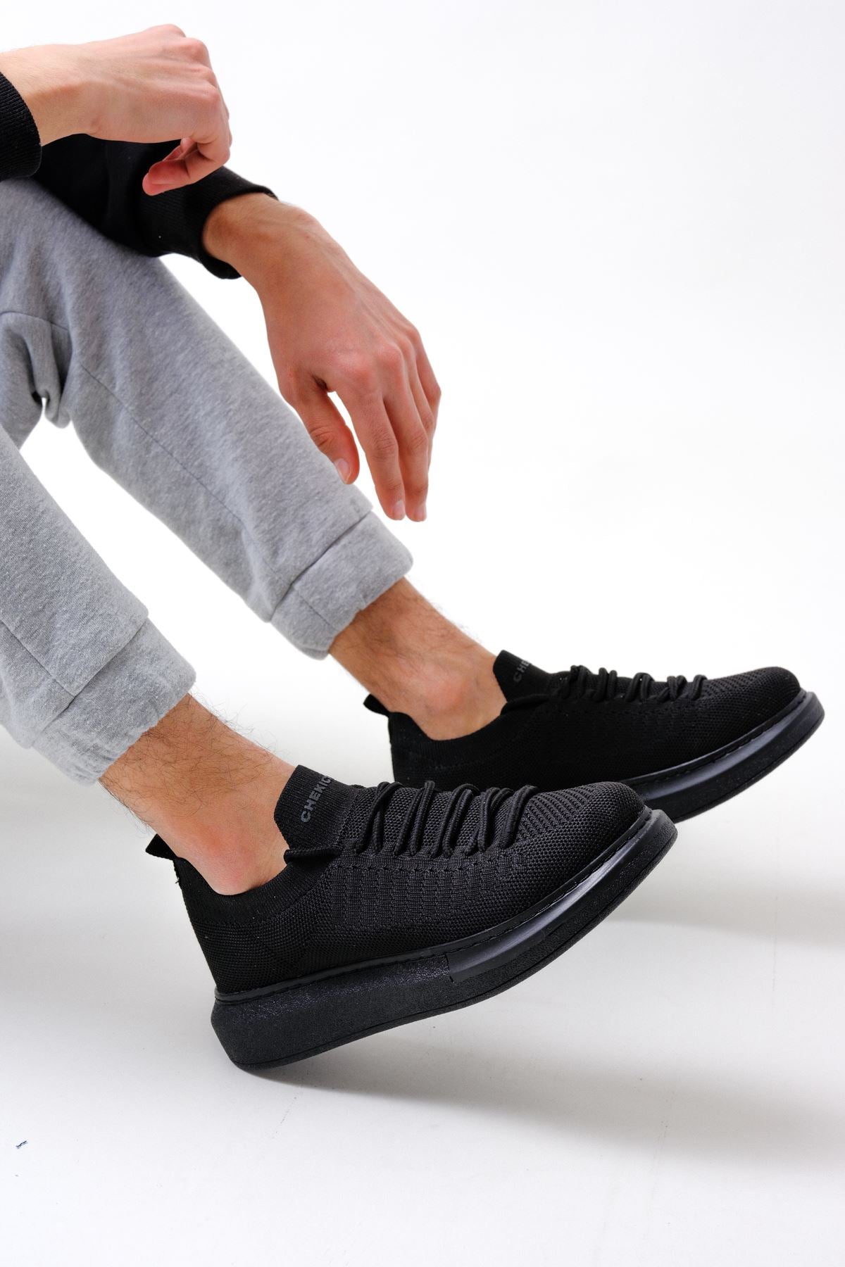 CH307 Knitwear Men's Shoes BLACK - STREETMODE ™